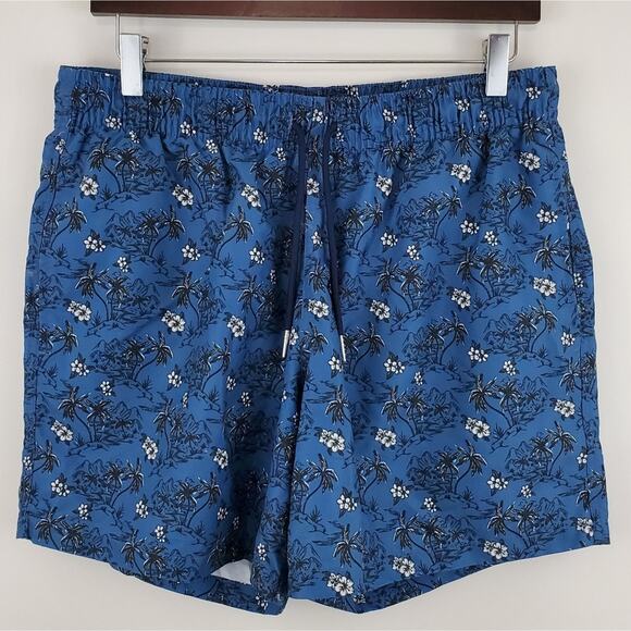 Slate & Stone Blue Volcano Island Swim Shorts - Picture 1 of 4